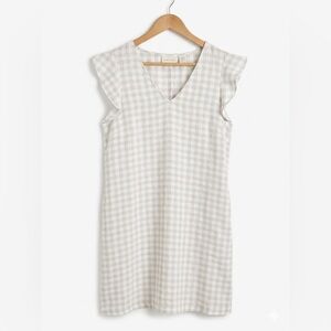 Cynthia Rowley Linen Gingham Dress Size Small